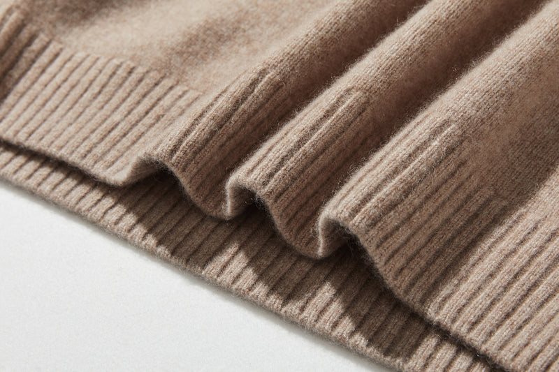 "Simple but stylish on its own" 100% Cashmere Turtleneck Sweater, Thick, 241016-6