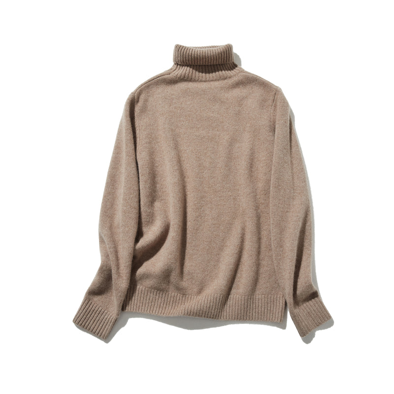"Simple but stylish on its own" 100% Cashmere Turtleneck Sweater, Thick, 241016-6
