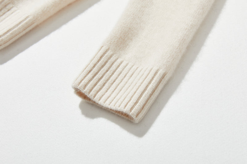 "Simple but stylish on its own" 100% Cashmere Turtleneck Sweater, Thick, 241016-6