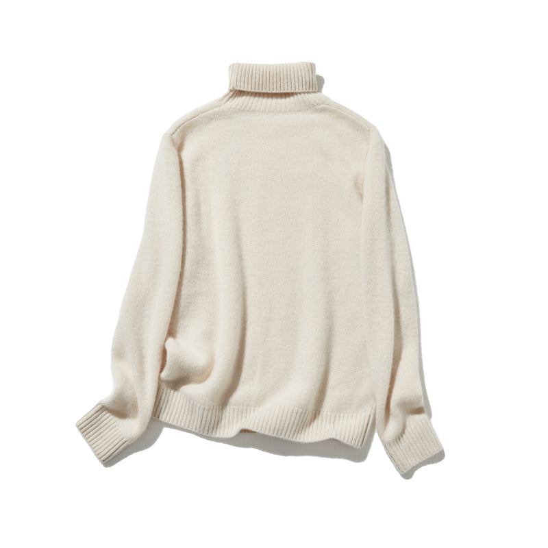 "Simple but stylish on its own" 100% Cashmere Turtleneck Sweater, Thick, 241016-6