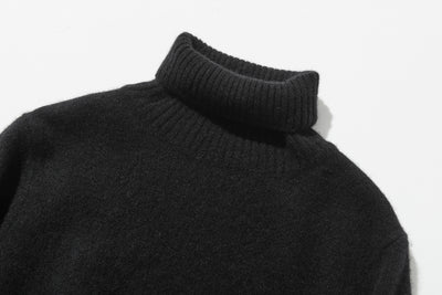 "Simple but stylish on its own" 100% Cashmere Turtleneck Sweater, Thick, 241016-6