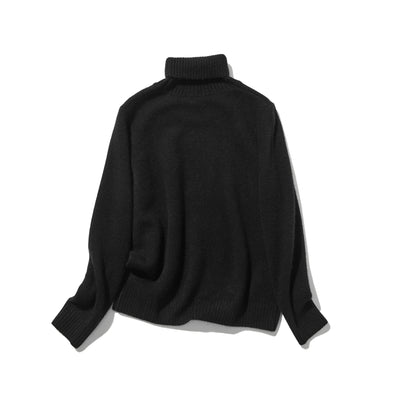 "Simple but stylish on its own" 100% Cashmere Turtleneck Sweater, Thick, 241016-6