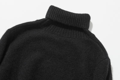 "Simple but stylish on its own" 100% Cashmere Turtleneck Sweater, Thick, 241016-6