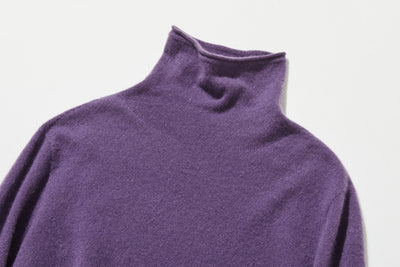 ★2025新色★やわらかい繊維から生まれる最高の心地良さ　カシミヤ100％　ハイネック ニット　231109