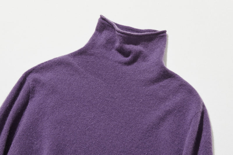★2025新色★やわらかい繊維から生まれる最高の心地良さ　カシミヤ100％　ハイネック ニット　231109