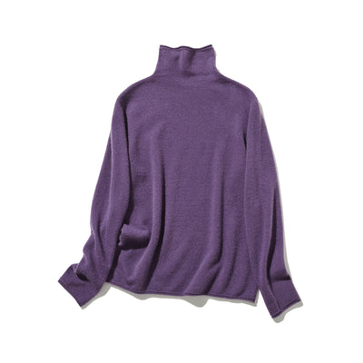 ★2025新色★やわらかい繊維から生まれる最高の心地良さ　カシミヤ100％　ハイネック ニット　231109