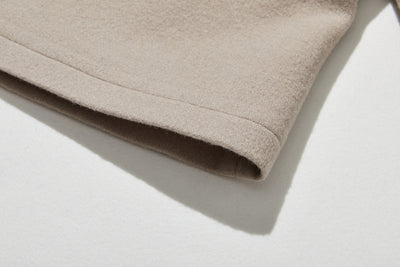 軽くて暖かいフード付きアウター　ウールアウター　241206