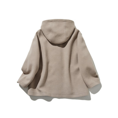 軽くて暖かいフード付きアウター　ウールアウター　241206