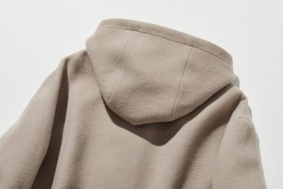 軽くて暖かいフード付きアウター　ウールアウター　241206