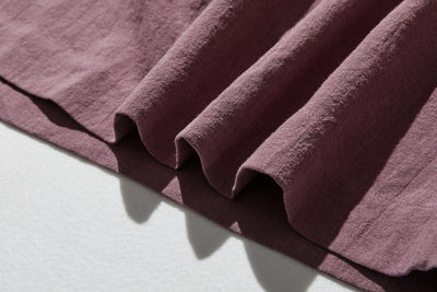 Elegant ruffled long-sleeved blouse, cotton linen, 250418 