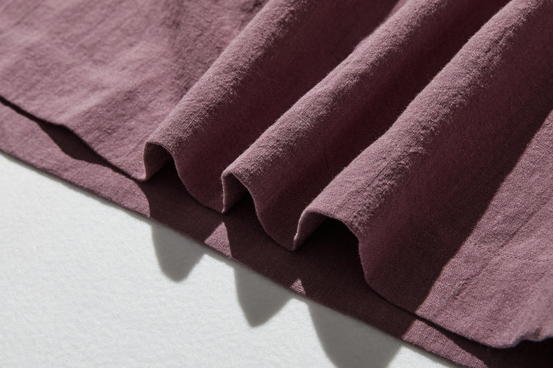 Elegant ruffled long-sleeved blouse, cotton linen, 250418 