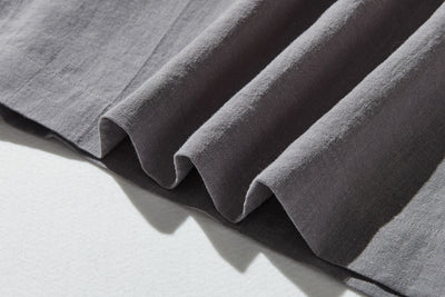 Elegant ruffled long-sleeved blouse, cotton linen, 250418 