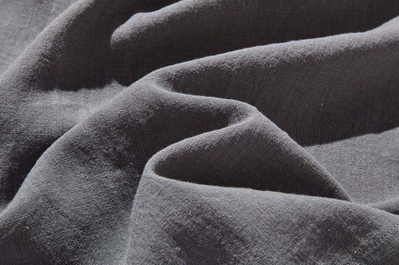 Elegant ruffled long-sleeved blouse, cotton linen, 250418 