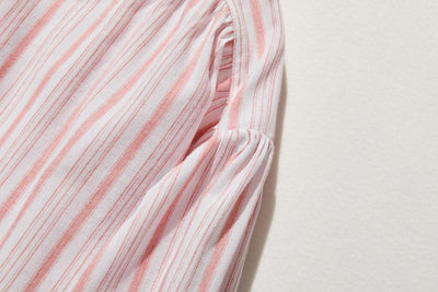 きれいめな雰囲気が魅力のストライプチュニック　長袖ブラウス　　250413