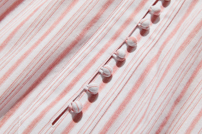 きれいめな雰囲気が魅力のストライプチュニック　長袖ブラウス　　250413