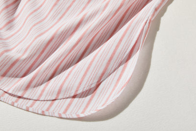 きれいめな雰囲気が魅力のストライプチュニック　長袖ブラウス　　250413