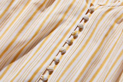 きれいめな雰囲気が魅力のストライプチュニック　長袖ブラウス　　250413