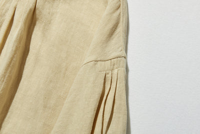 シンプルコーデに立体感と華やぎを添える一枚 フランチリネン 100％　長袖ブラウス　　250815