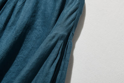 シンプルコーデに立体感と華やぎを添える一枚 フランチリネン 100％　長袖ブラウス　　250815