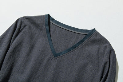 快適でお洒落！コットンリネンワンピース　5分袖　ベルト付き　　240518