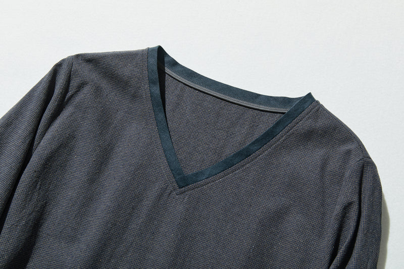 快適でお洒落！コットンリネンワンピース　5分袖　ベルト付き　　240518