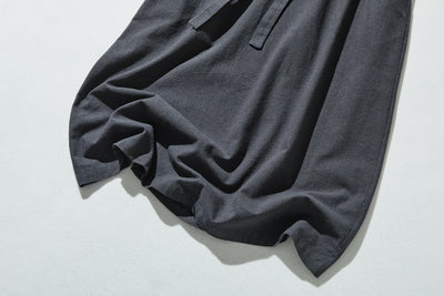 快適でお洒落！コットンリネンワンピース　5分袖　ベルト付き　　240518