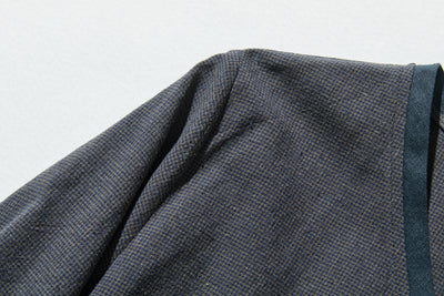 快適でお洒落！コットンリネンワンピース　5分袖　ベルト付き　　240518