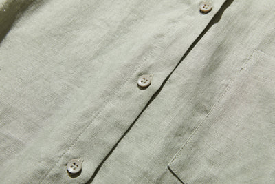 夏に嬉しい通気性◎ 上質リネンの半袖シャツ 羽織りコーデにも　リネン100％　　 250513