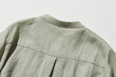 夏に嬉しい通気性◎ 上質リネンの半袖シャツ 羽織りコーデにも　リネン100％　　 250513