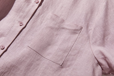 夏に嬉しい通気性◎ 上質リネンの半袖シャツ 羽織りコーデにも　リネン100％　　 250513