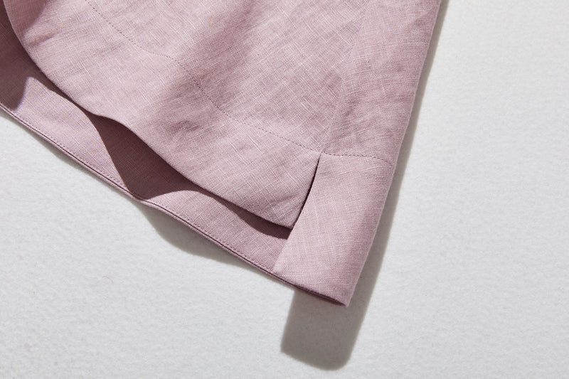 夏に嬉しい通気性◎ 上質リネンの半袖シャツ 羽織りコーデにも　リネン100％　　 250513