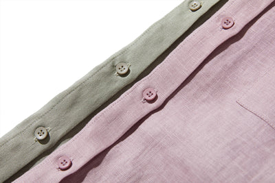 夏に嬉しい通気性◎ 上質リネンの半袖シャツ 羽織りコーデにも　リネン100％　　 250513