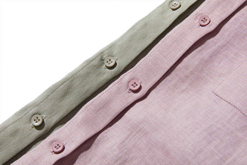 夏に嬉しい通気性◎ 上質リネンの半袖シャツ 羽織りコーデにも　リネン100％　　 250513