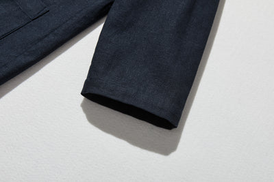 季節を超えて活躍する フレンチリネンの前開きシャツワンピース　　250409