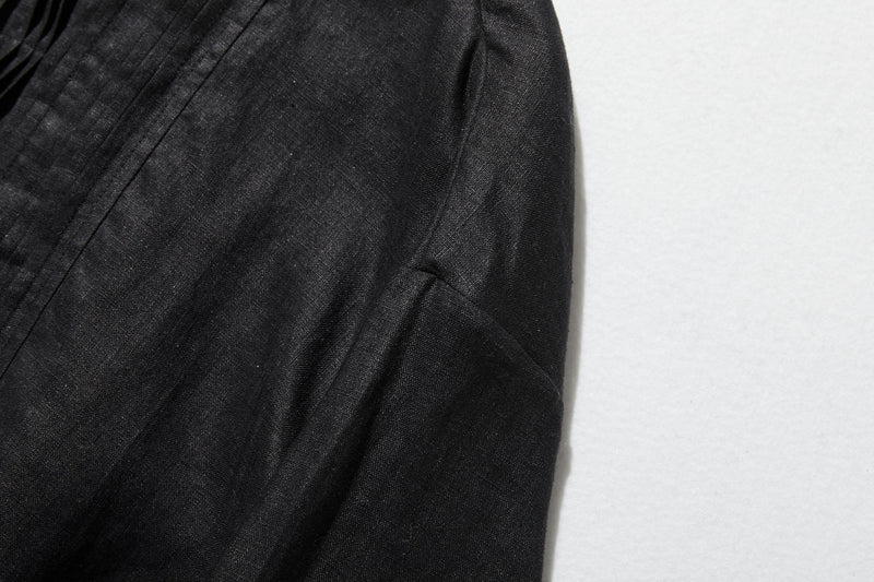 洗練された印象を叶える　大人のきれいめシャツブラウス 長袖ブラウス　リネン100％　250920