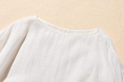 ふんわりエアリーポトップ プルオーバータイプ 麻100％　　250709