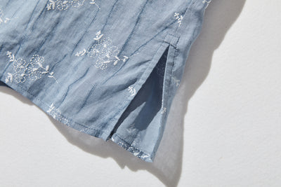 「きちんと感」と「リラックス感」の絶妙なバランス 7分袖ブラウス　麻100％　　250604