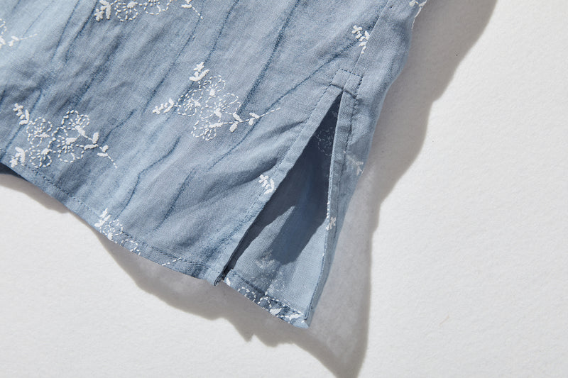 「きちんと感」と「リラックス感」の絶妙なバランス 7分袖ブラウス　麻100％　　250604