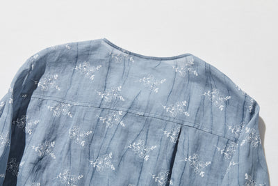 「きちんと感」と「リラックス感」の絶妙なバランス 7分袖ブラウス　麻100％　　250604