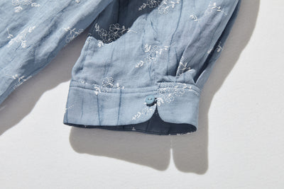 「きちんと感」と「リラックス感」の絶妙なバランス 7分袖ブラウス　麻100％　　250604