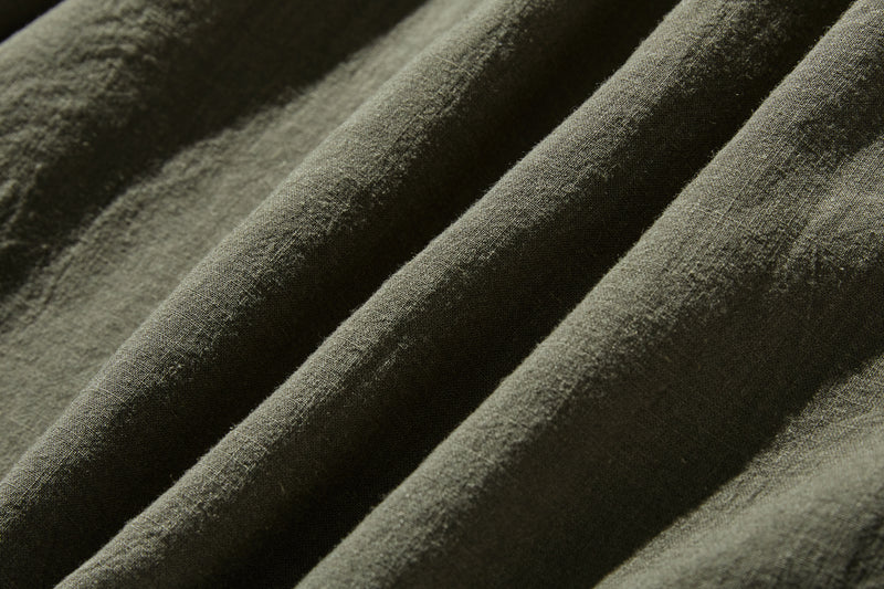 ナチュラルテイストの綿麻シャツブラウス 長袖ブラウス　250420