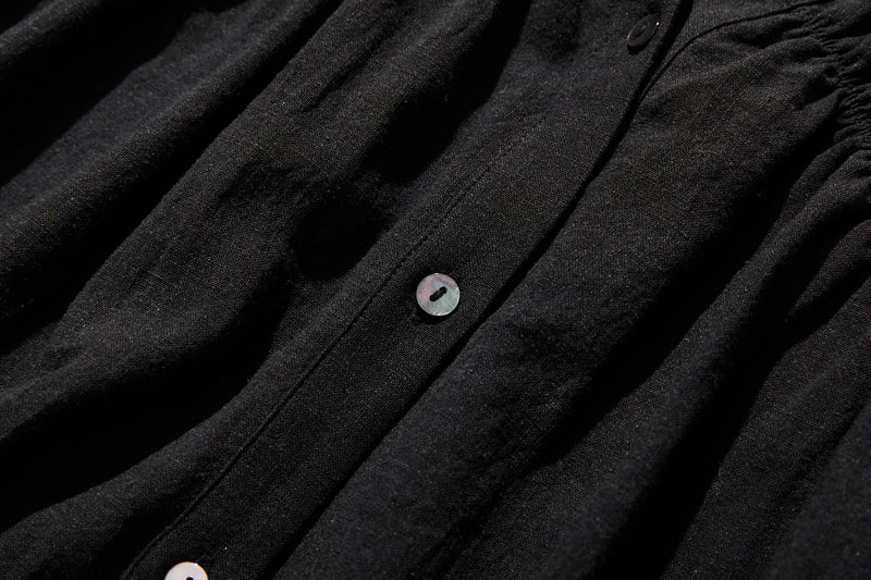 ナチュラルテイストの綿麻シャツブラウス 長袖ブラウス　250420