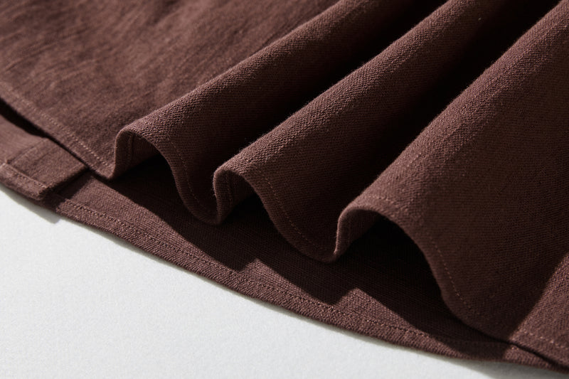 立体タックが美しい コットンリネン ルーズシルエットシャツ 　 250415