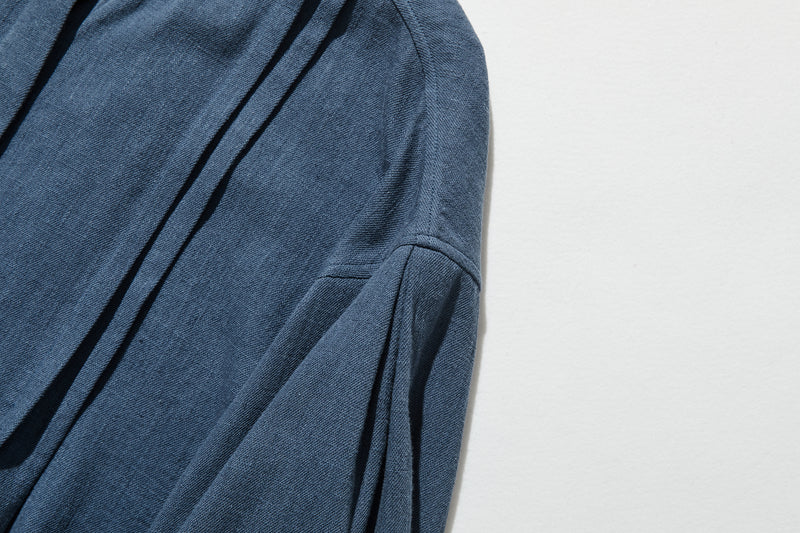 立体タックが美しい コットンリネン ルーズシルエットシャツ 　 250415