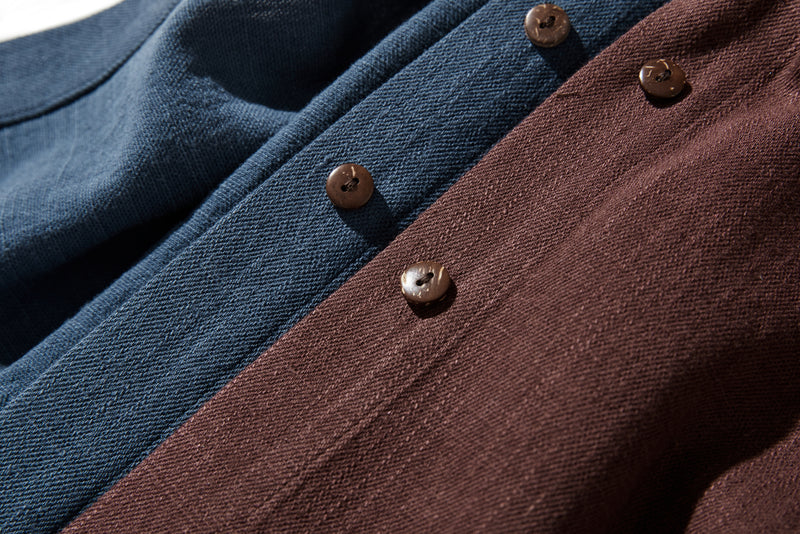 立体タックが美しい コットンリネン ルーズシルエットシャツ 　 250415