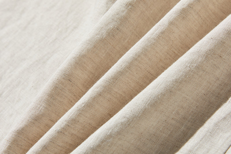 着るほどに味わい深い フランスリネン こだわりVネックシャツ 　250421