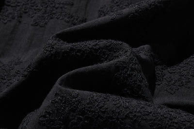 優雅で快適な七分袖レースカーディガン　刺繍コットン100％　　250511