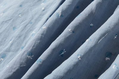 真夏にも涼しく着れる麻のブラウス　プリントブラウス　250606