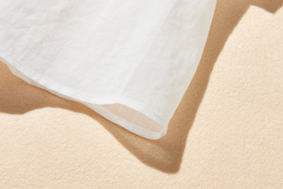 ふんわりAラインが可愛い！ 風通し良く夏らしい麻ブラウス ピンタック入りブラウス　　250422