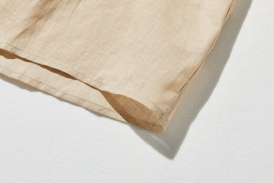 ふんわりAラインが可愛い！ 風通し良く夏らしい麻ブラウス ピンタック入りブラウス　　250422